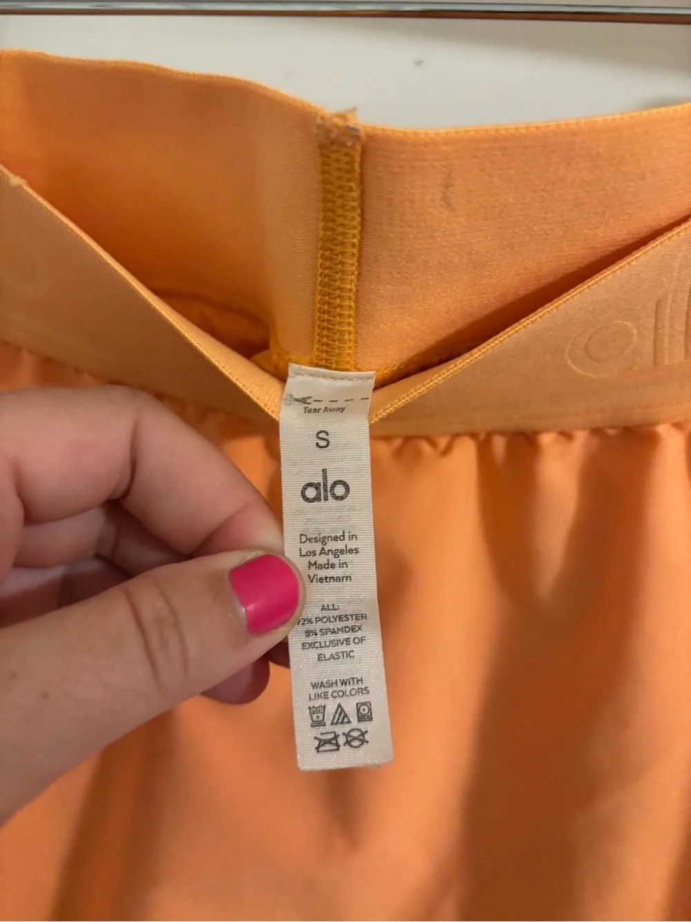 ALO YOGA Aces Tennis Skirt Cantaloupe Orange Size Small